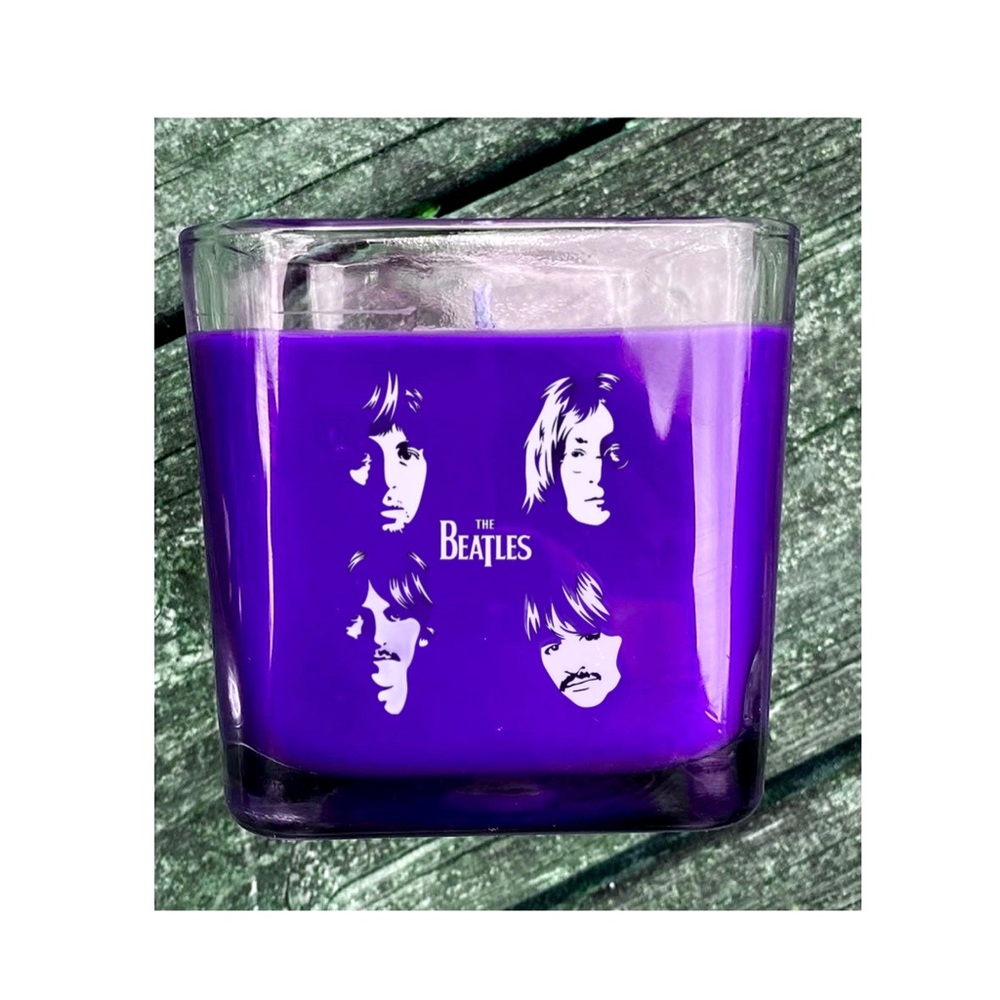 Beatles Etched Candle
